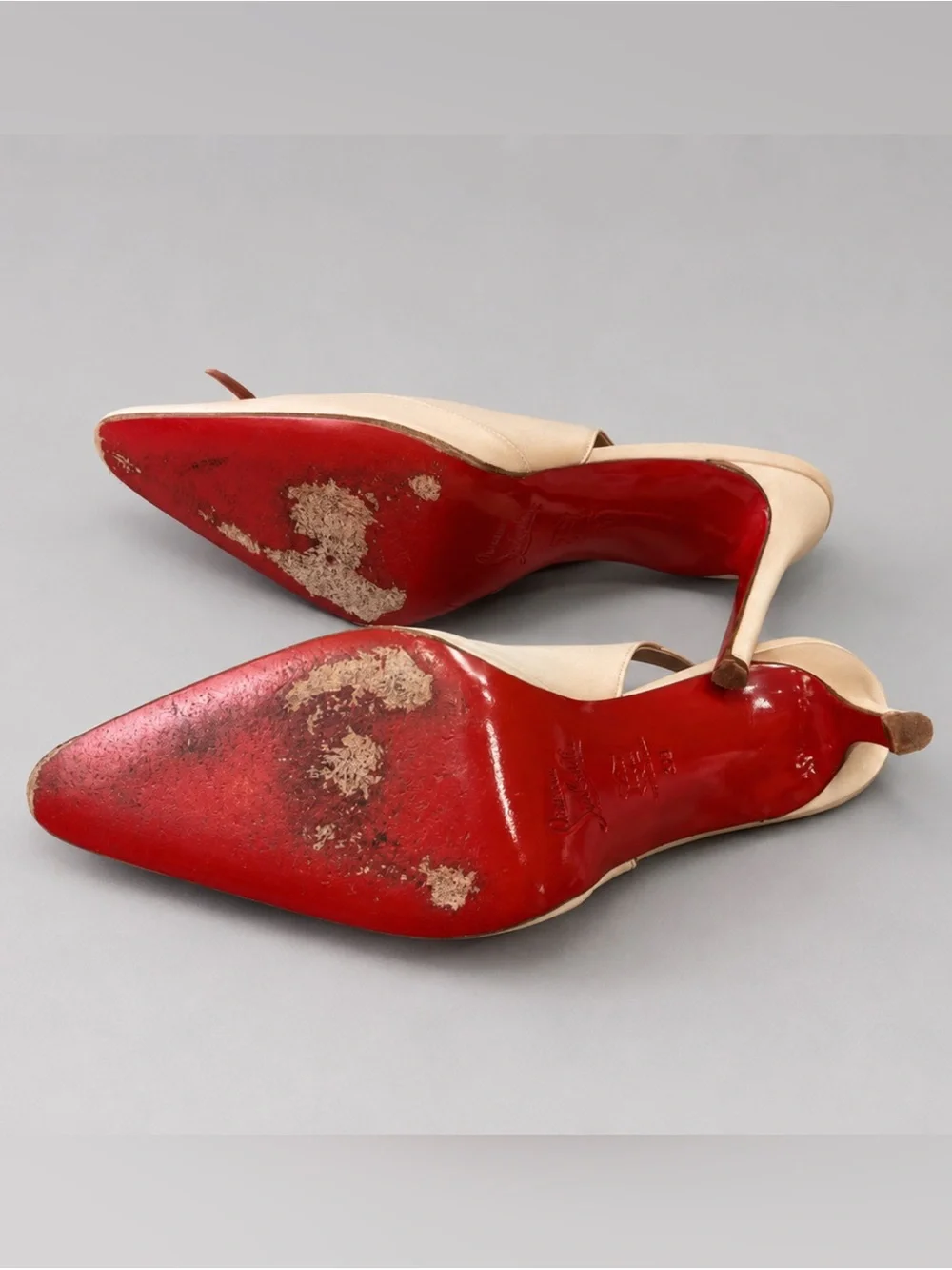 Rare Vintage Christian Louboutin Pink Corset Satin Slingback Pumps - Picture 6 of 6